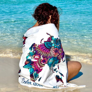 Mandala Map Beach Towel